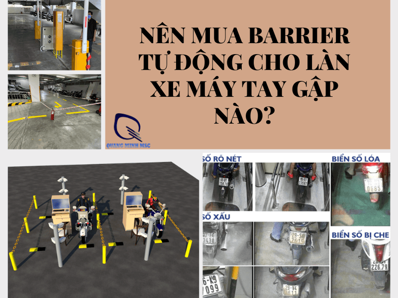 barrier tự động cho làn xe máy tay gập